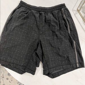 Black Lululemon mens shorts with lining XL